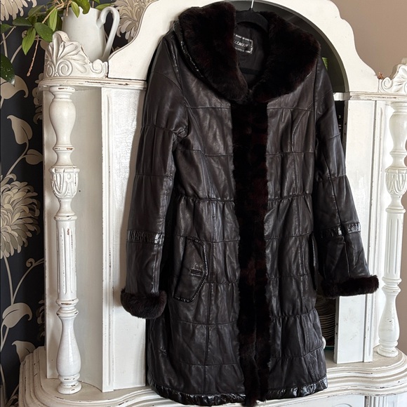 Accessories - #150 leather and fur puffer coat